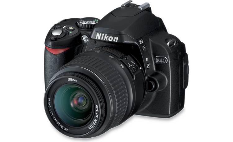 Nikon D40-front.jpeg|Figure 1: A picture of the Nikon D40 camera with its default lens from the front on a white background|400